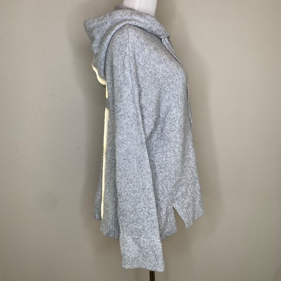 Gray Hooded Sweater Oversized Sz XS H&M - Picture 3 of 9